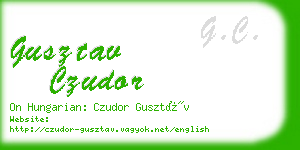 gusztav czudor business card